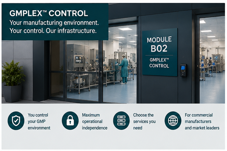 GMPLEX Module B02 manufacturing environment