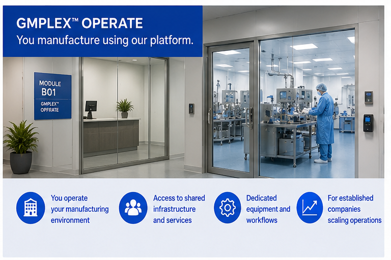 GMPLEX Module B01 manufacturing environment